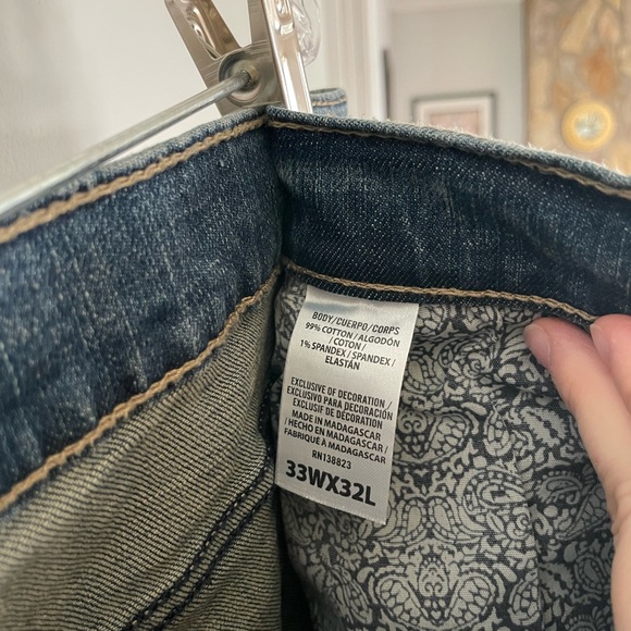 Cody James Mens straight Jeans Size 33 x 32 Dark Wash Western EUC - Picture 8 of 9